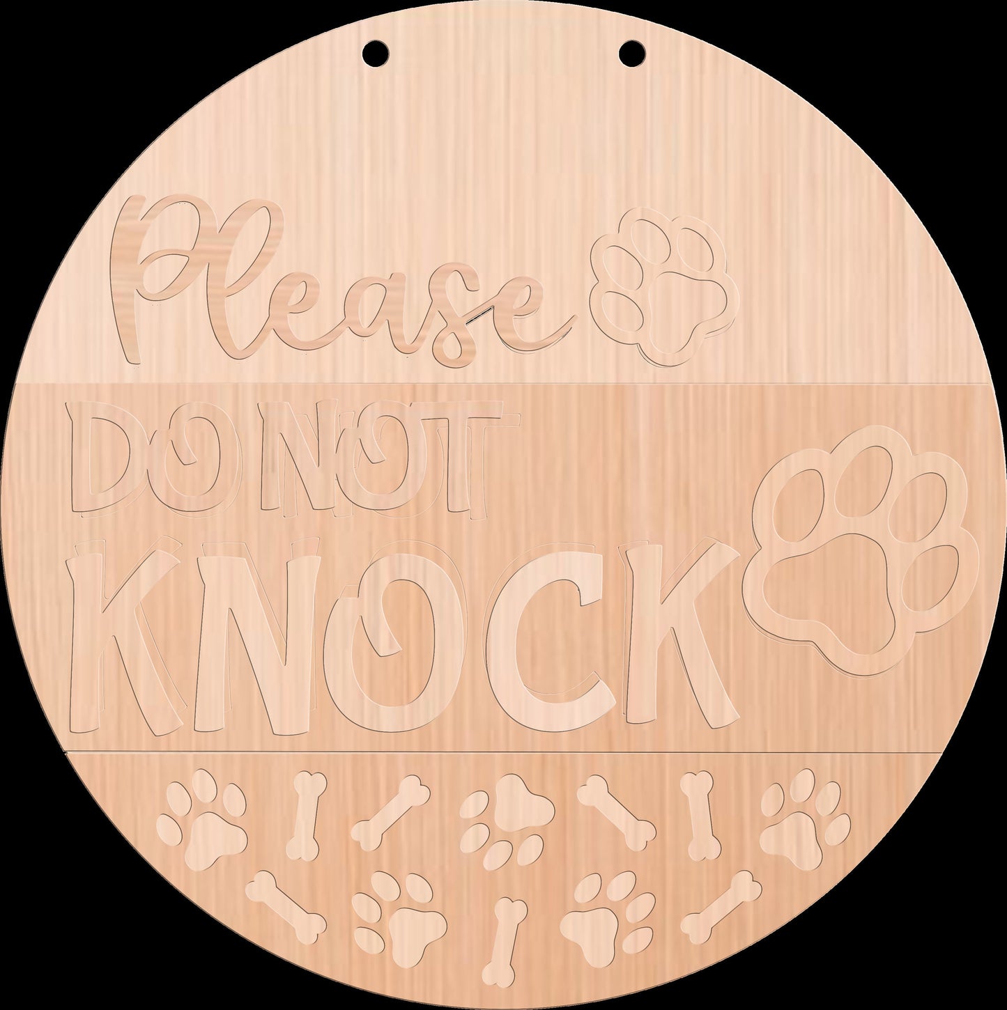 Do Not Knock Dogs Wood Door Hanger DiY