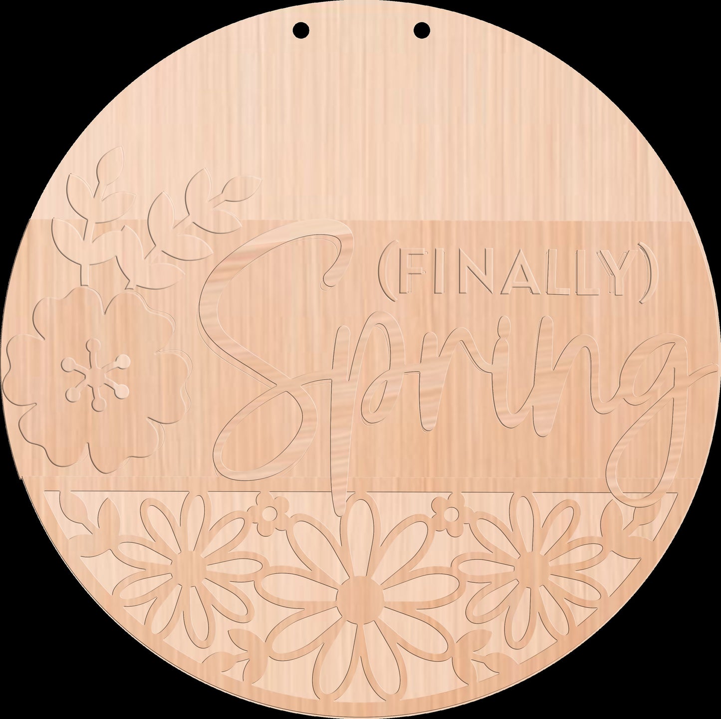 Spring (Finally) Floral Wood Door Sign DIY