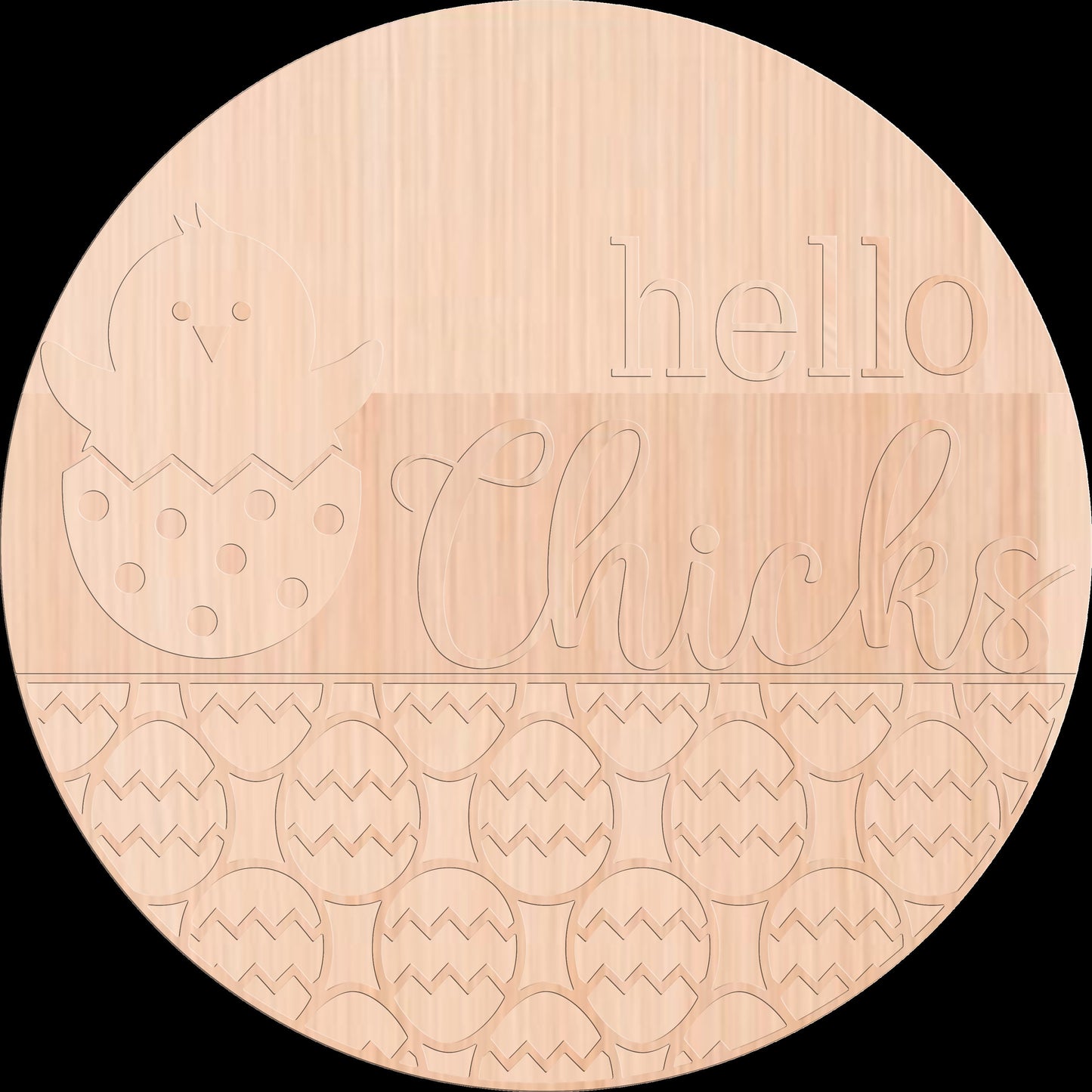 Hello Chicks Easter Wood Door Hanger DiY