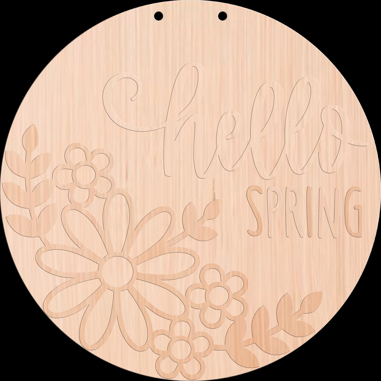 Hello Spring Floral Door Hanger DiY