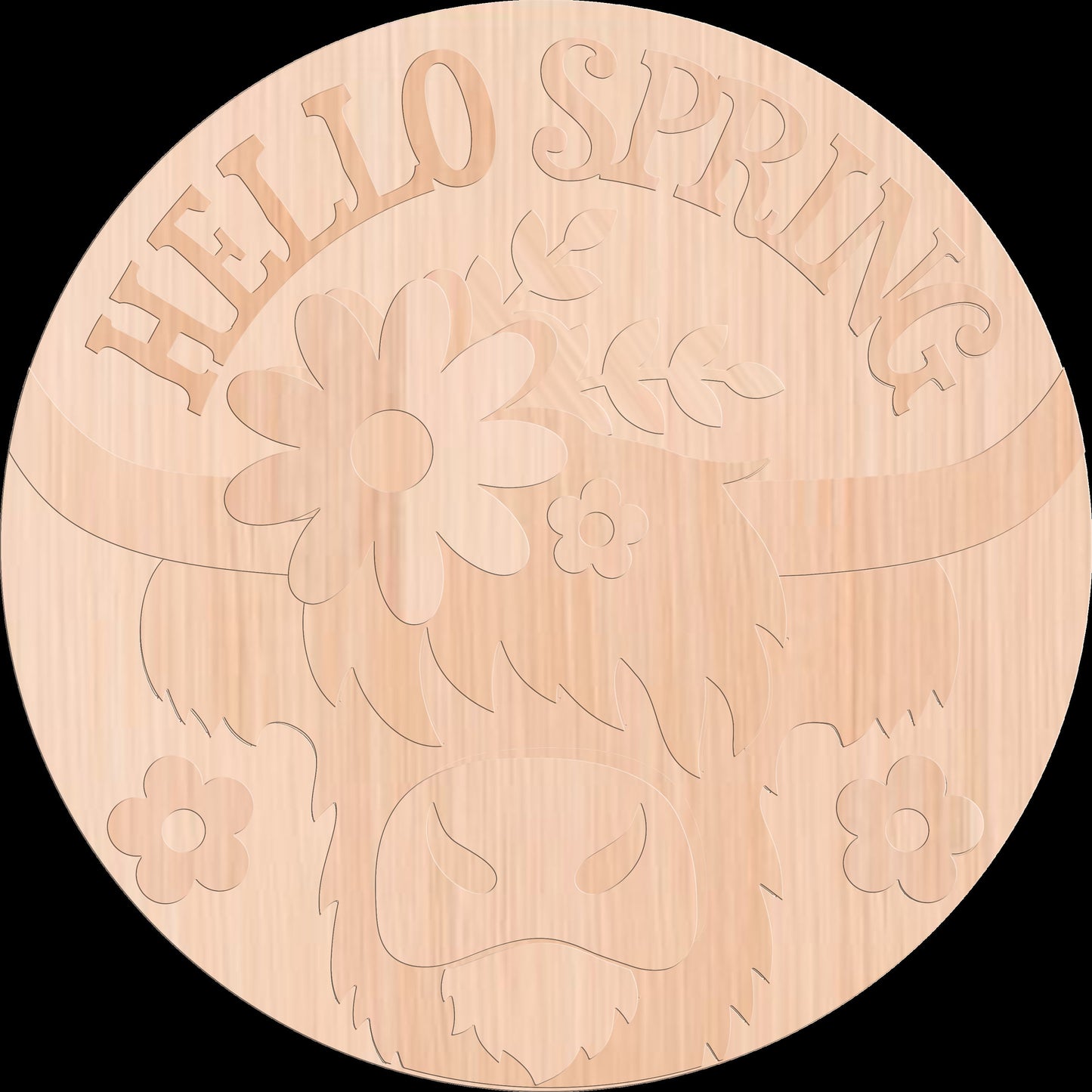 Welcome Highland Cow Door Hanger DiY