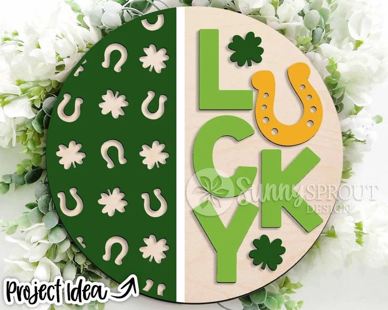 Lucky Vertical Pattern St. Patrick's Day Wood Door Hanger DiY