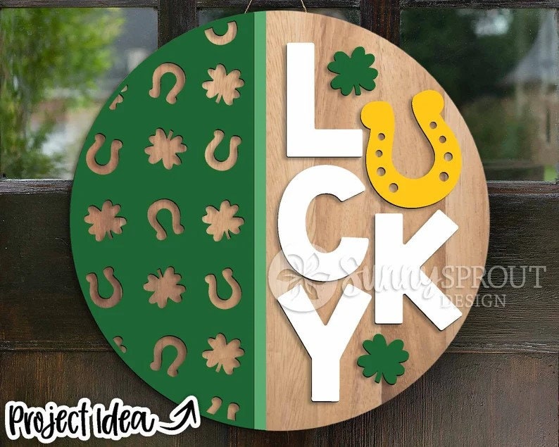 Lucky Vertical Pattern St. Patrick's Day Wood Door Hanger DiY