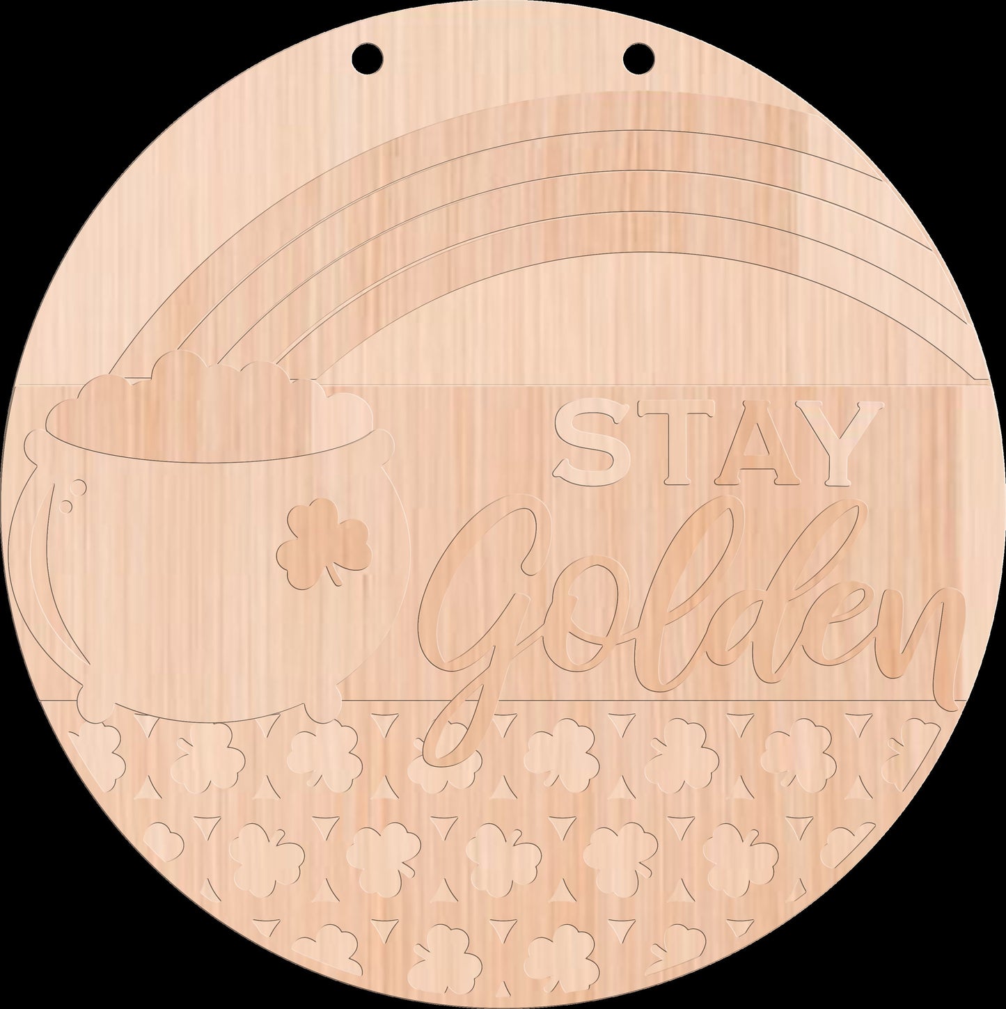 Stay Golden Rainbow St. Patrick's Day Door Hanger DiY