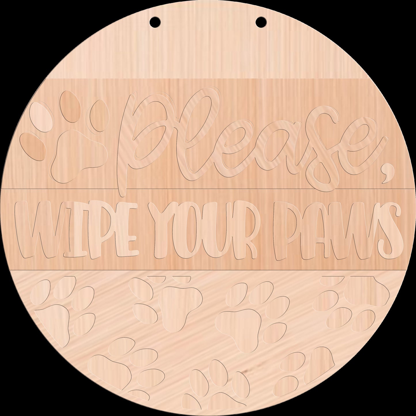Wipe Your Paws Door Hanger DiY