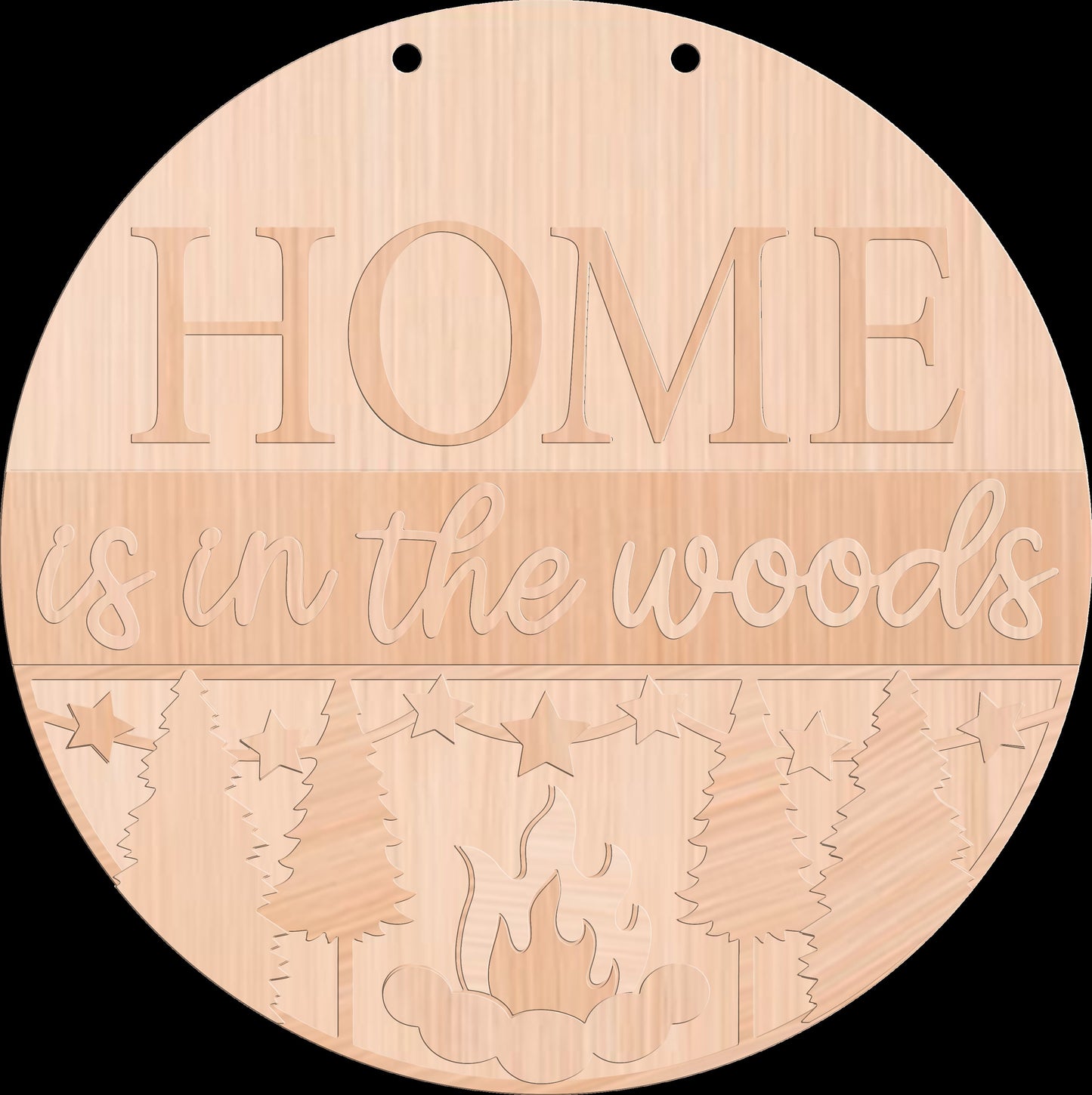 Home is in the Woods Door Hanger DiY