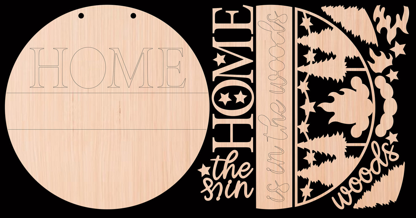 Home is in the Woods Door Hanger DiY