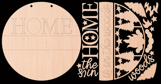 Home is in the Woods Door Hanger DiY