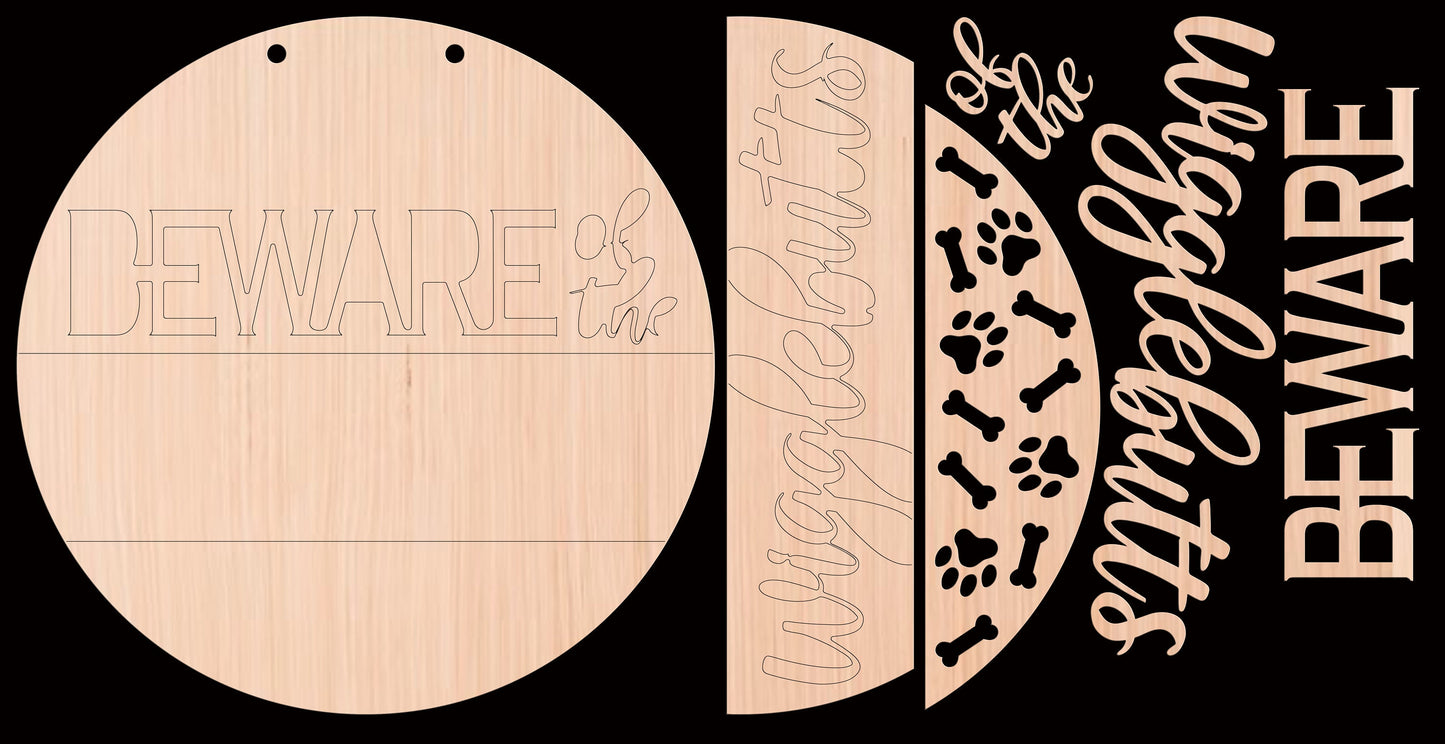 Beware of the Wigglebutts Door Hanger DiY
