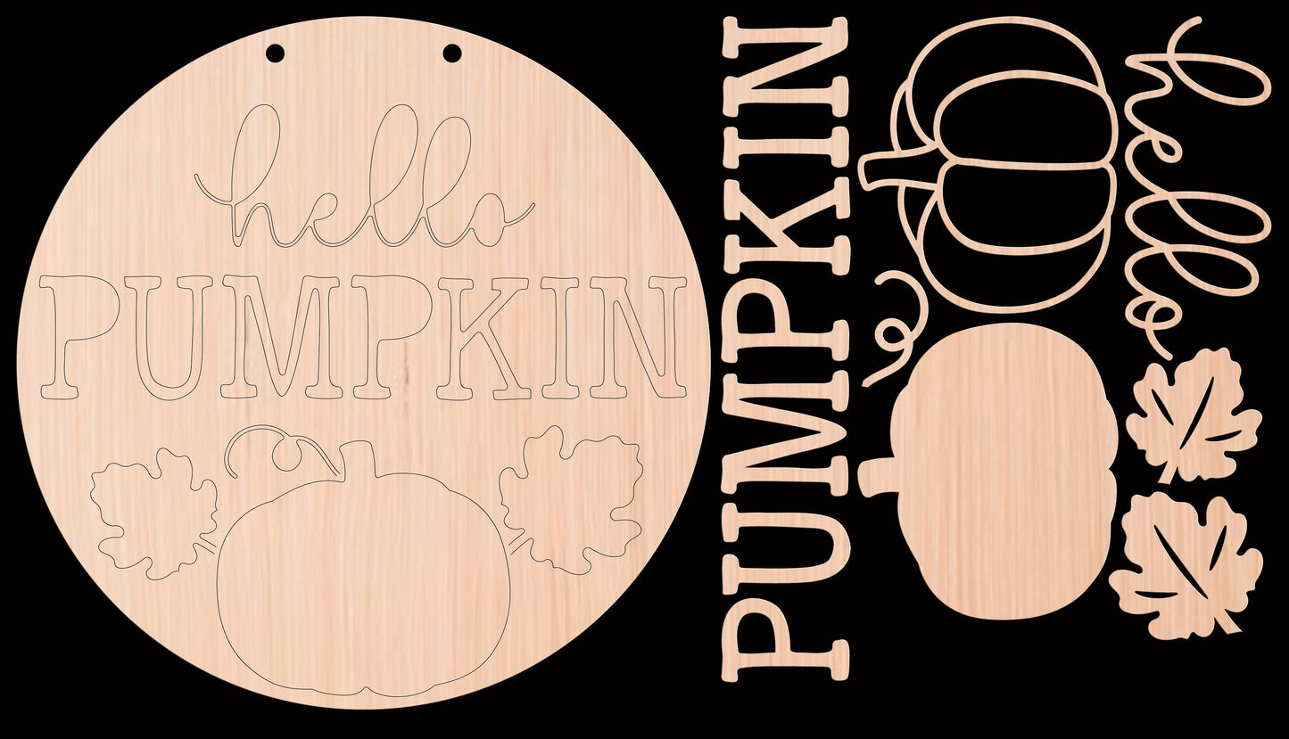 Hello Pumpkin Door Hanger DiY