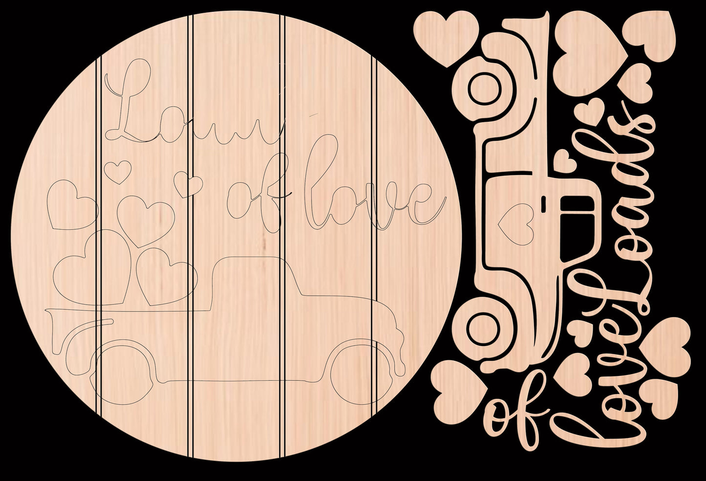 Loads of Love Valentines Wood Door Hanger DiY