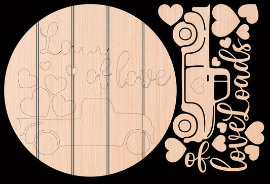Loads of Love Valentines Wood Door Hanger DiY