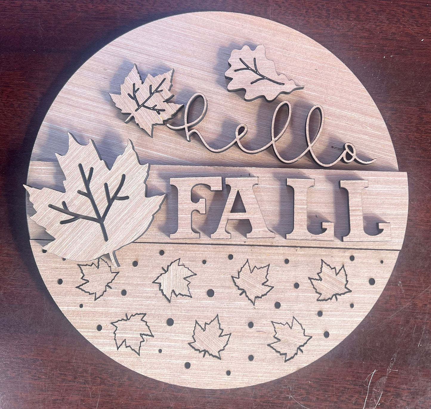 Hello Fall w/ leaves on Bottom Door Hanger DiY
