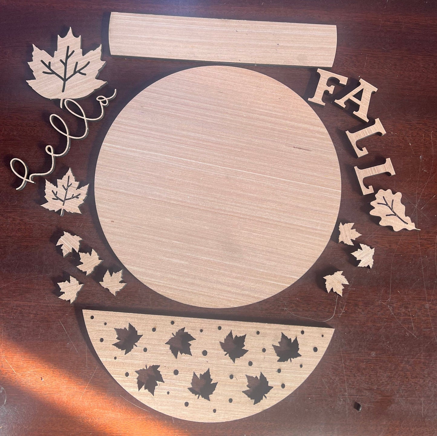 Hello Fall w/ leaves on Bottom Door Hanger DiY