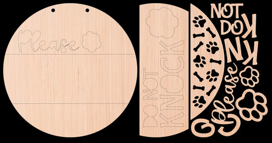 Do Not Knock Dogs Wood Door Hanger DiY