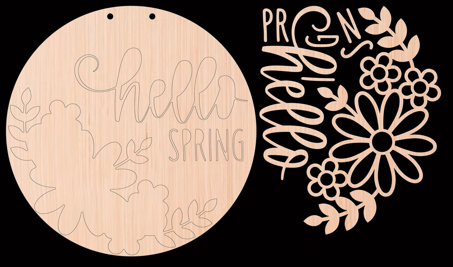 Hello Spring Floral Door Hanger DiY