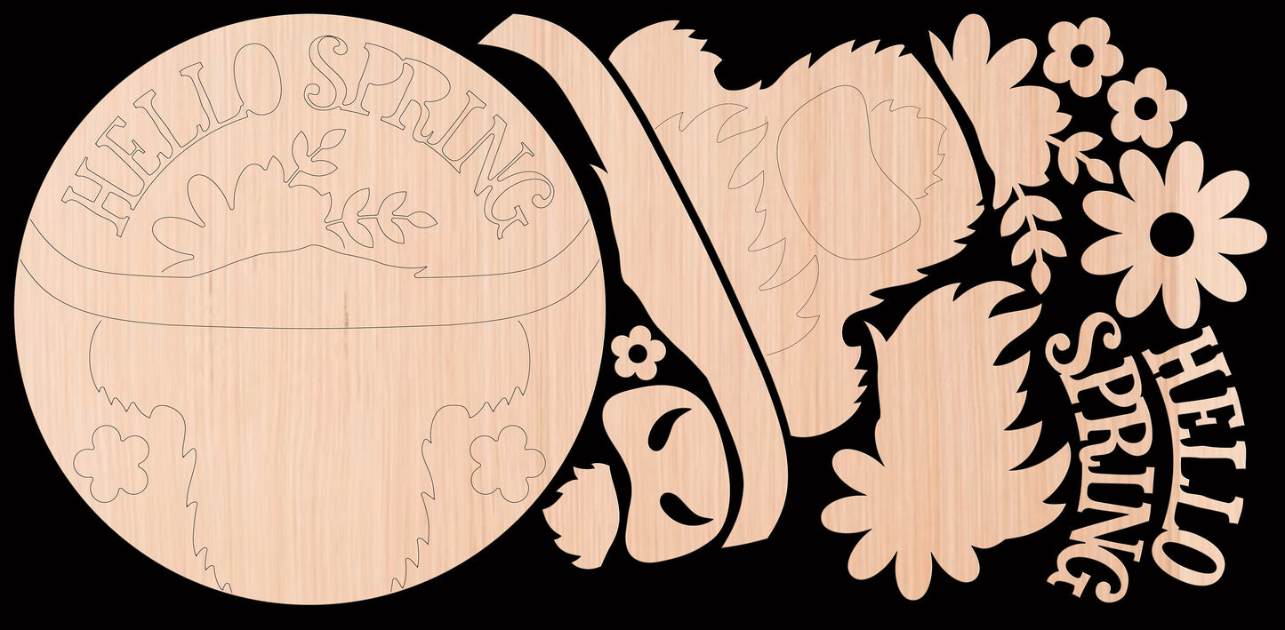 Welcome Highland Cow Door Hanger DiY
