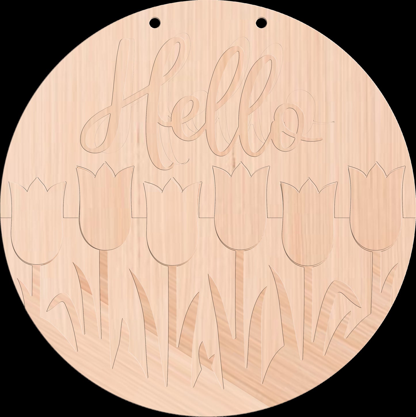 Hello Tulips Door Hanger DiY