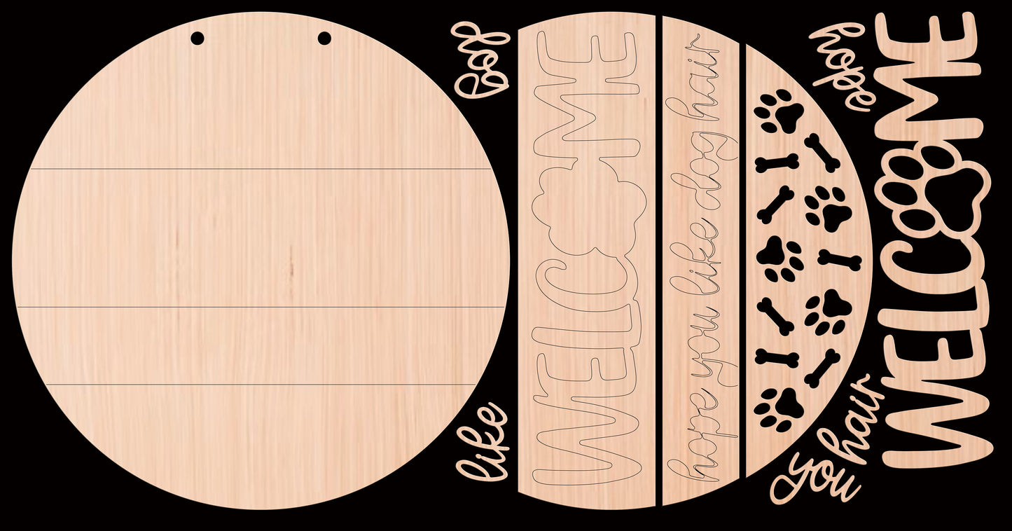 Welcome "Hope you like dog hair" Door Hanger DiY