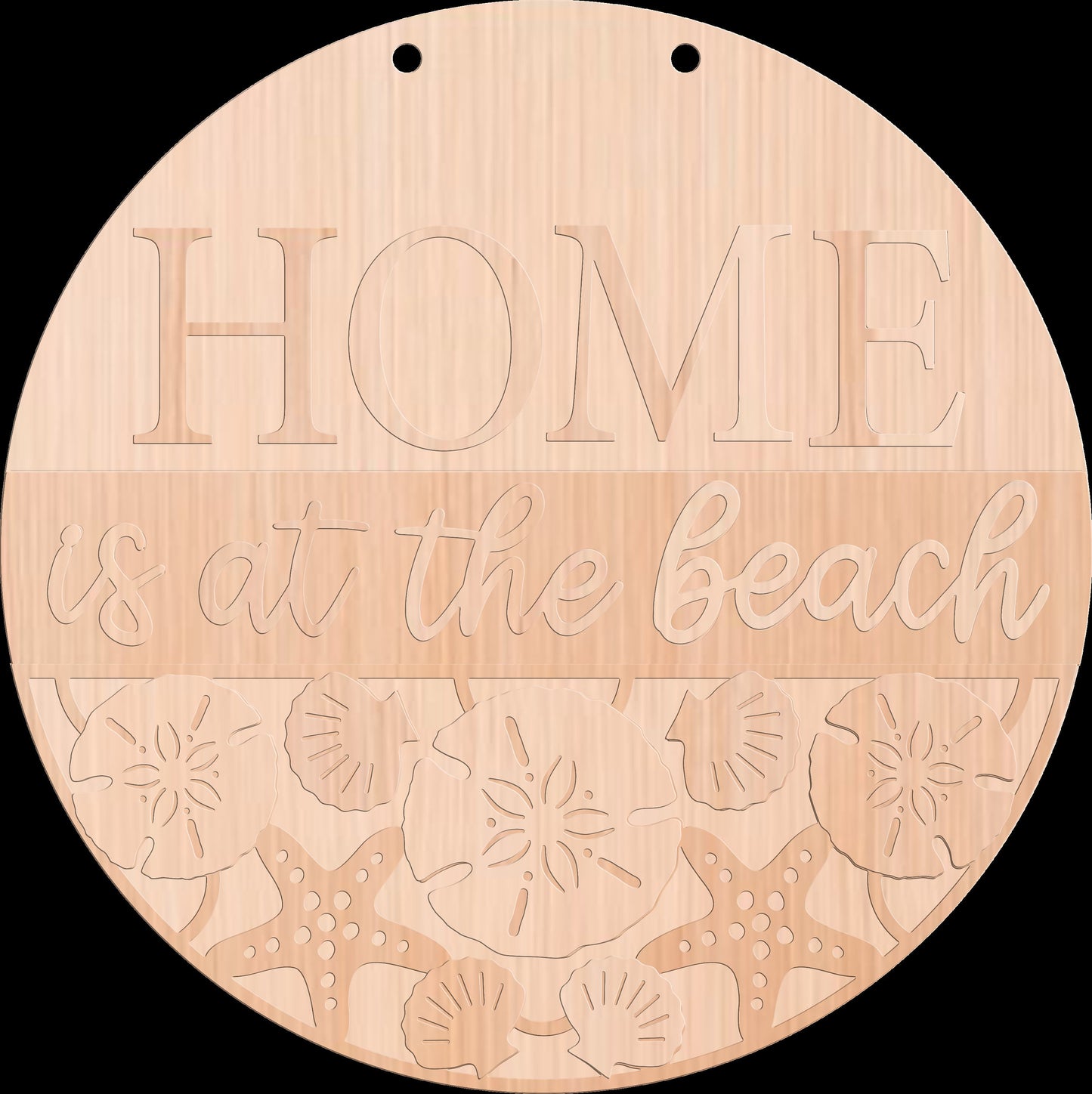 Home is at the Beach Wood Door Hanger DiY