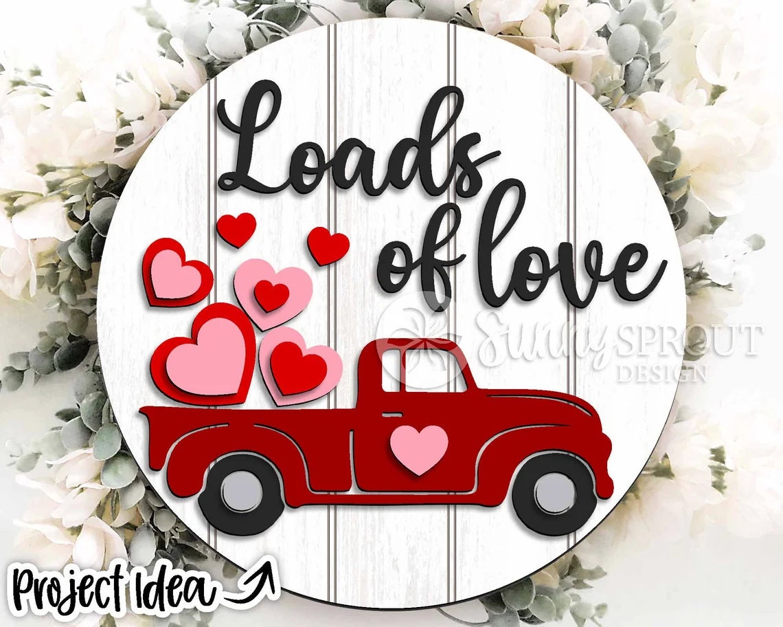 Loads of Love Valentines Wood Door Hanger DiY