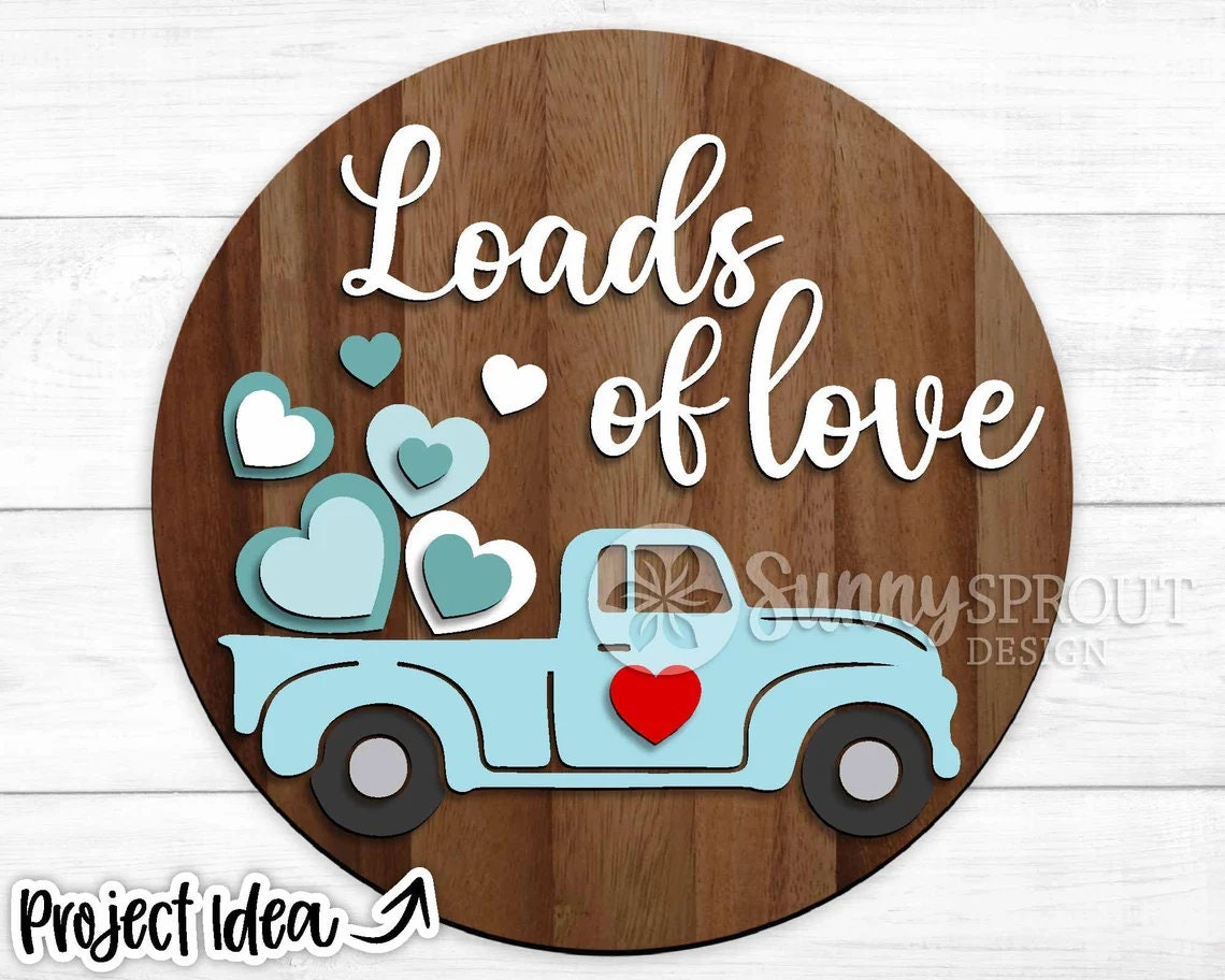 Loads of Love Valentines Wood Door Hanger DiY