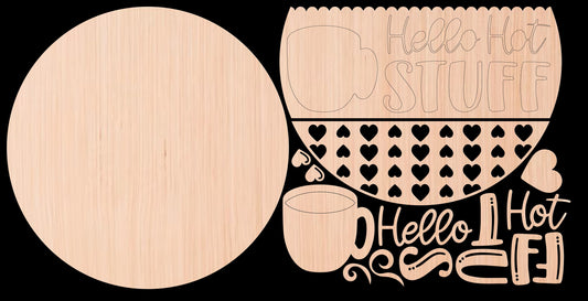 Hello Hot Stuff Valentines Door Hanger DiY