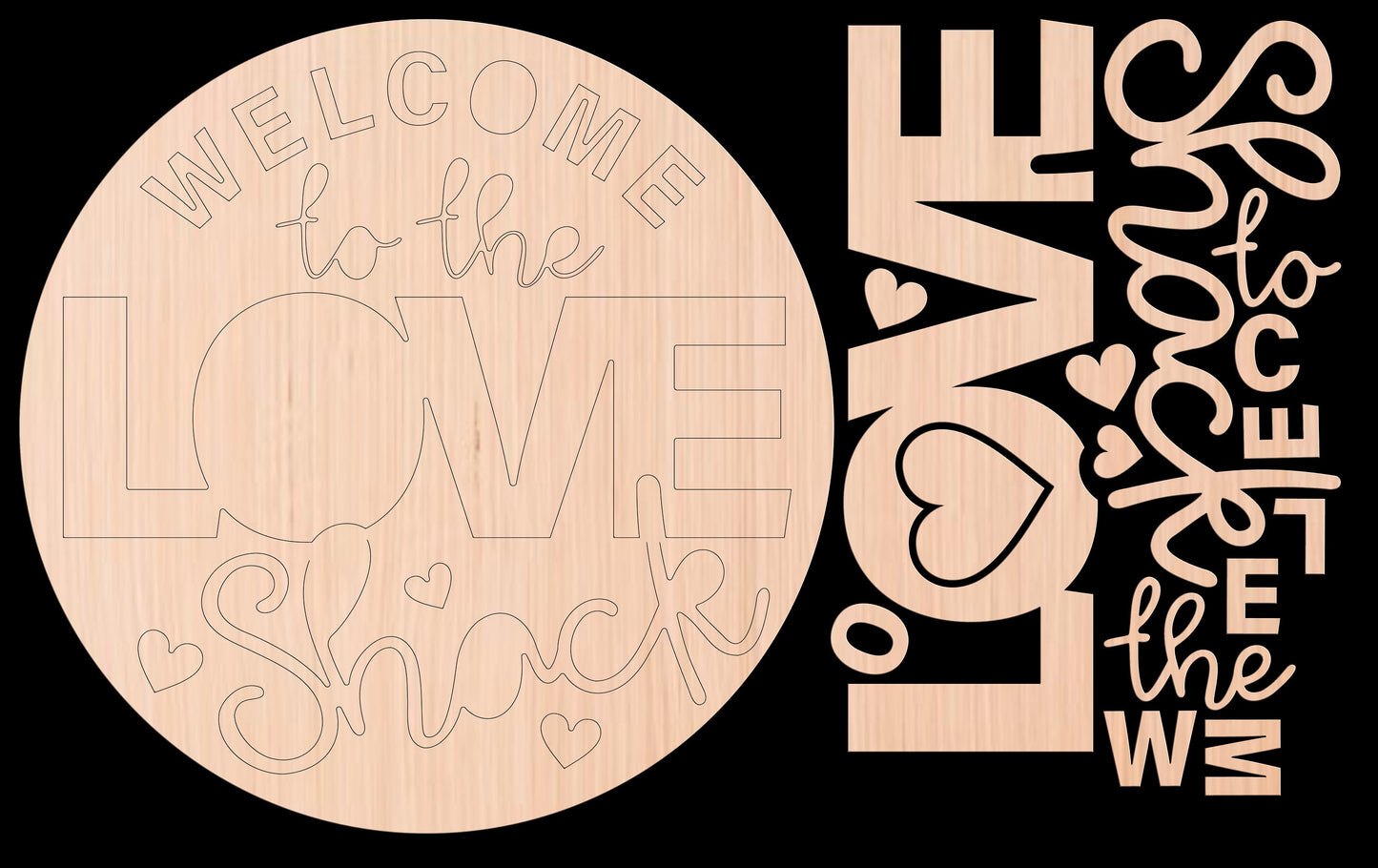 Welcome to the Love Shack Valentines Door Hanger DiY