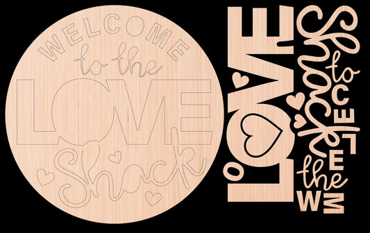 Welcome to the Love Shack Valentines Door Hanger DiY