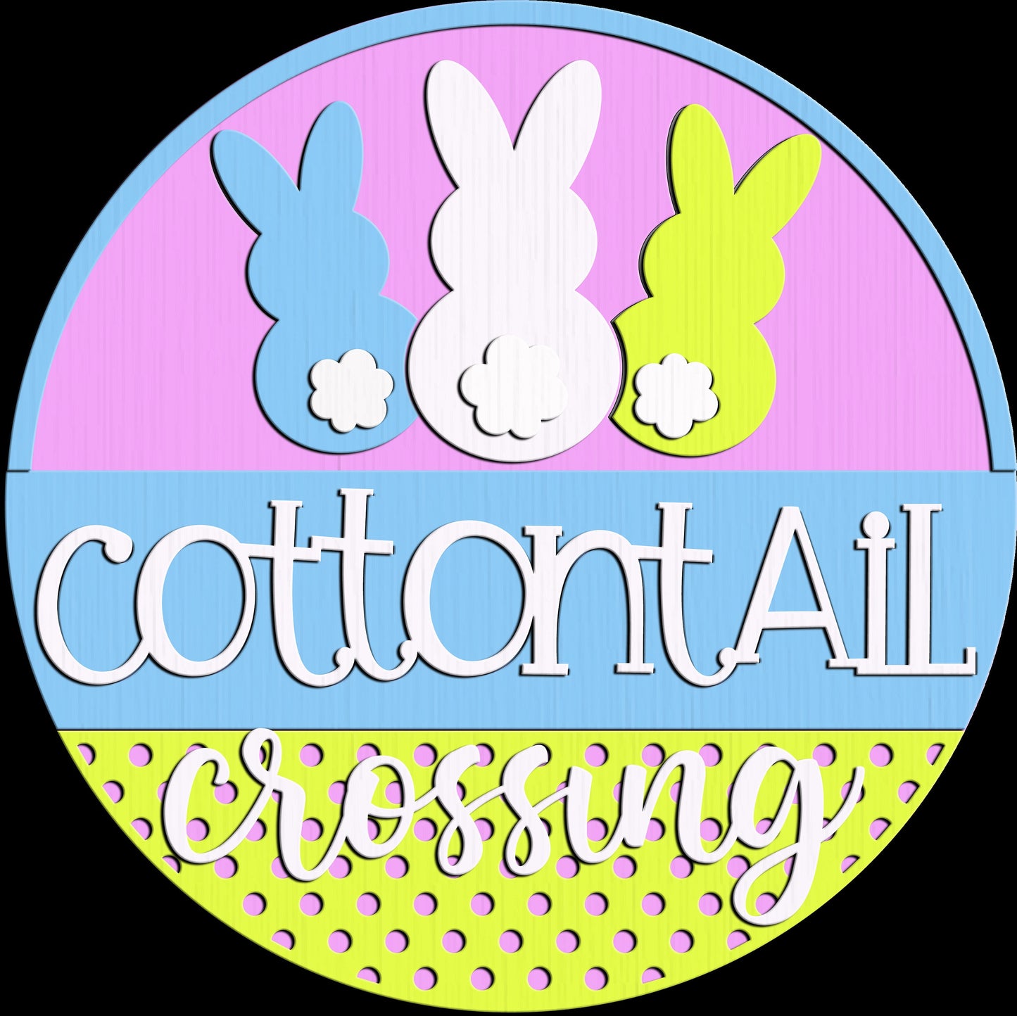 Cotton Tail Crossing Easter Wood Door Hanger DiY