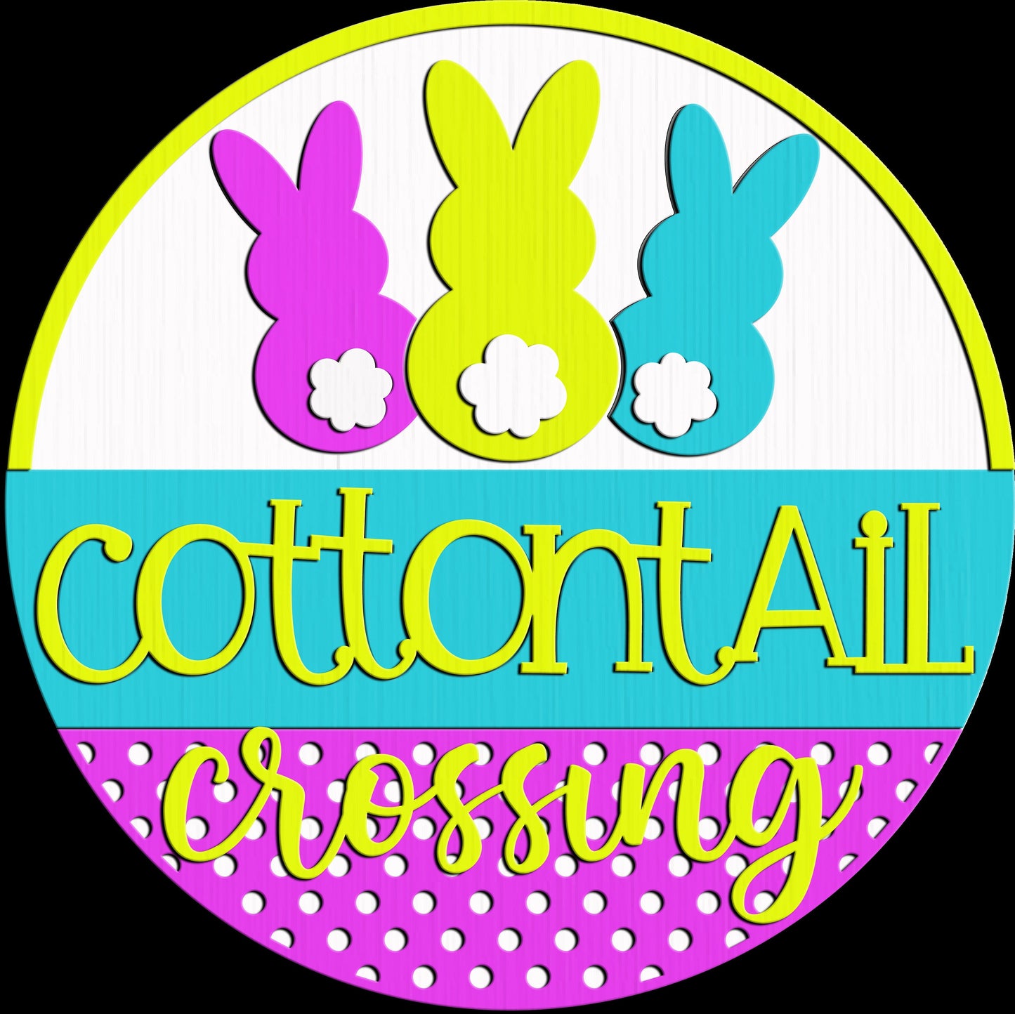 Cotton Tail Crossing Easter Wood Door Hanger DiY