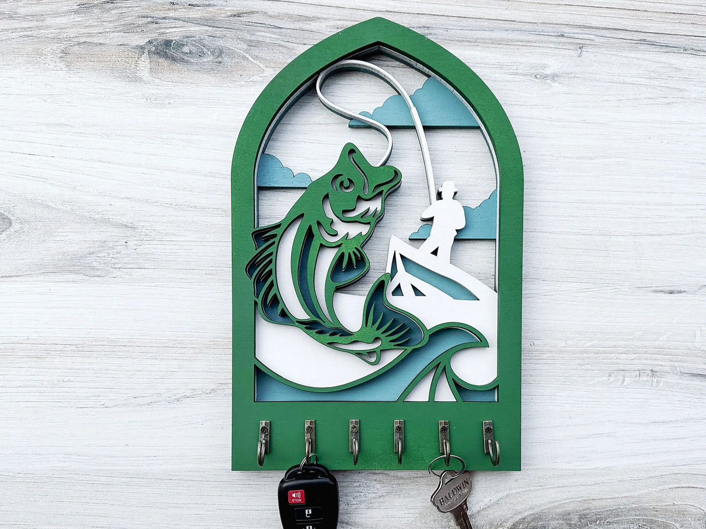 Multilayer Fishing Key Holder