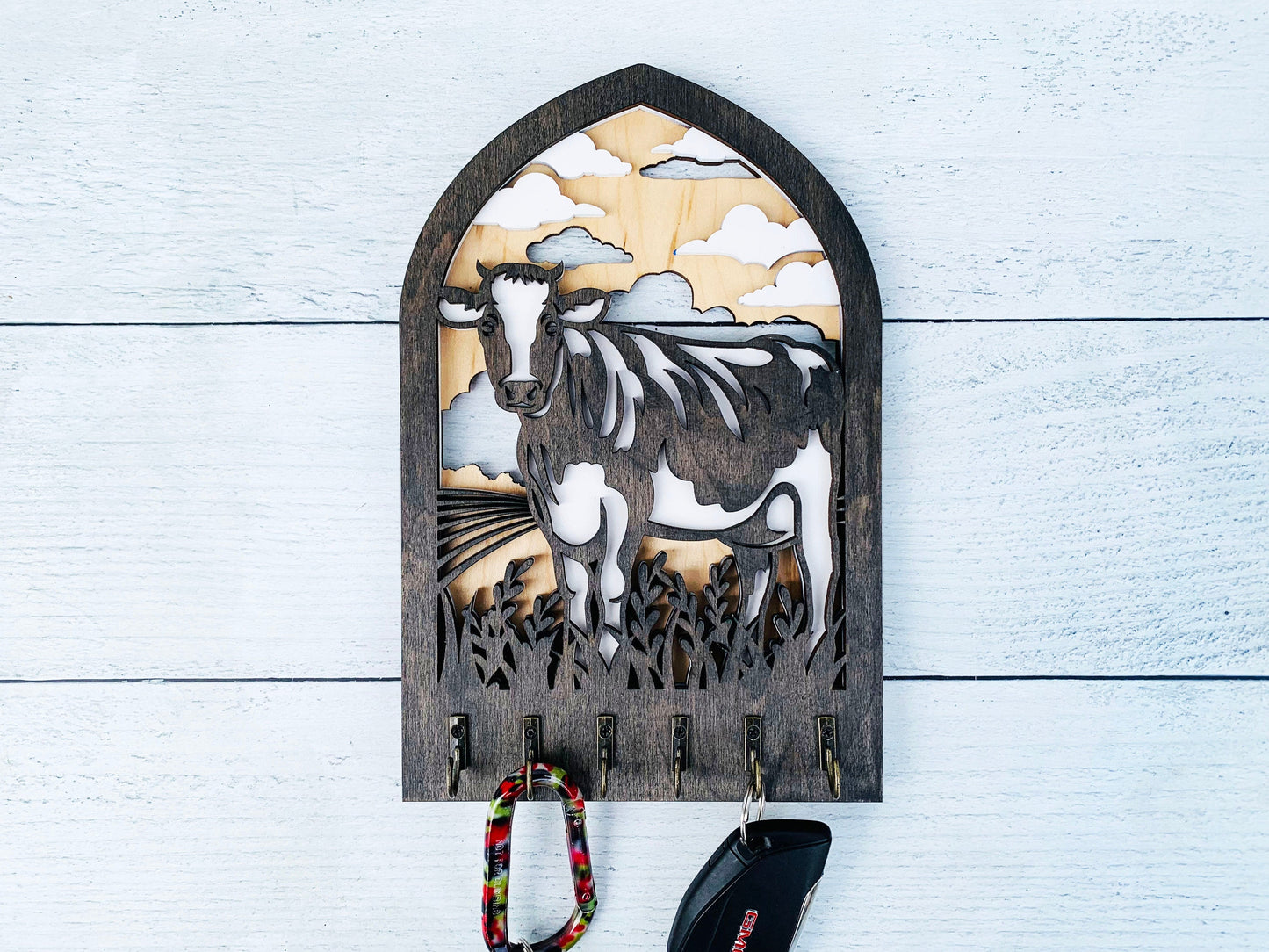 Multilayer Cow Key Holder