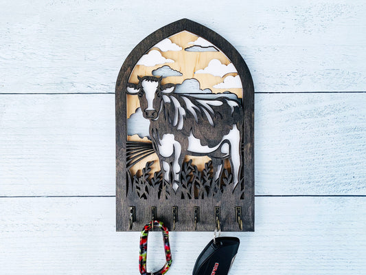 Multilayer Cow Key Holder