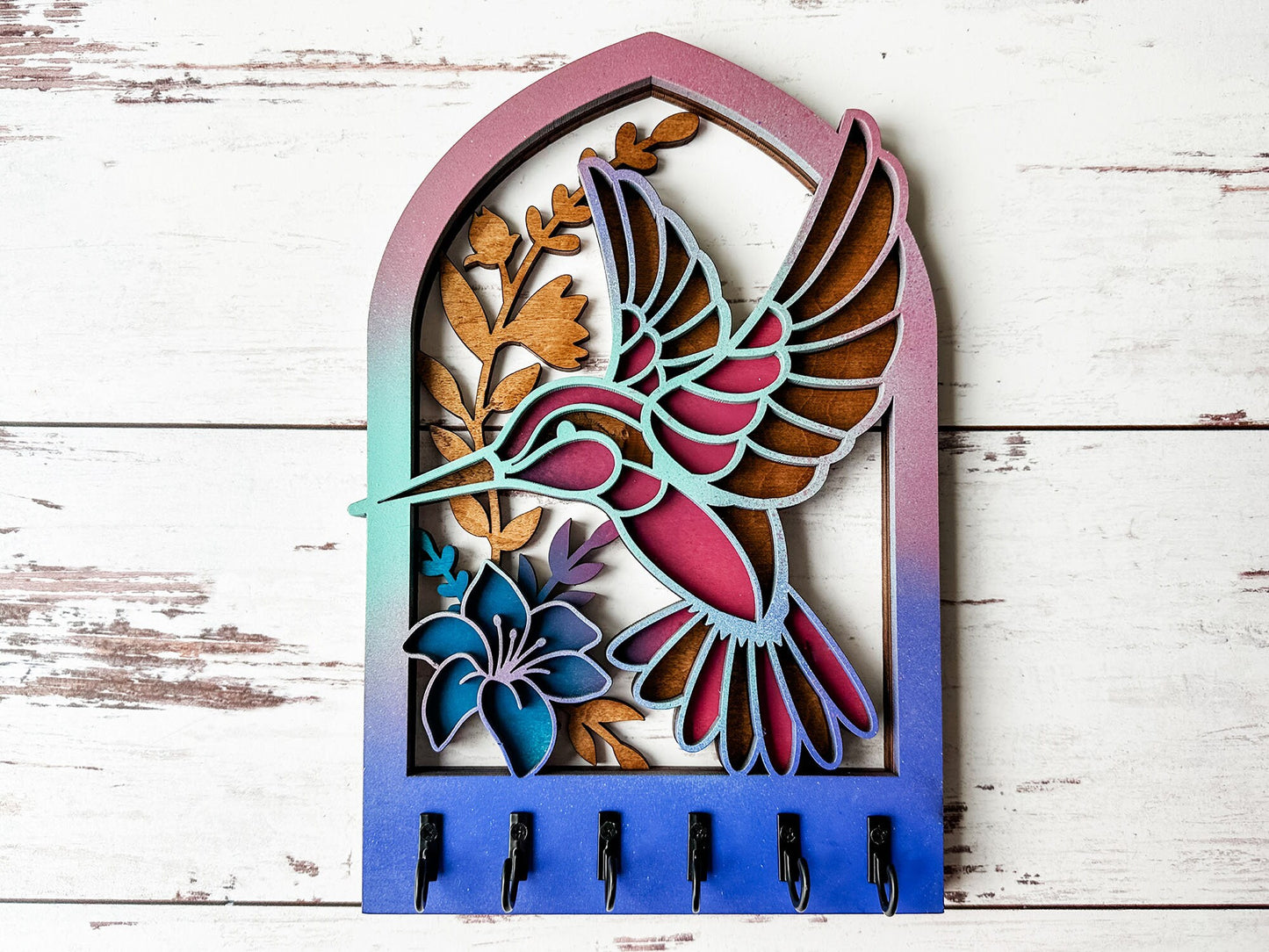 Multilayer Hummingbird Key Holder