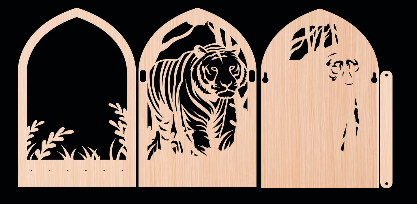 Multilayer Tiger Key Holder