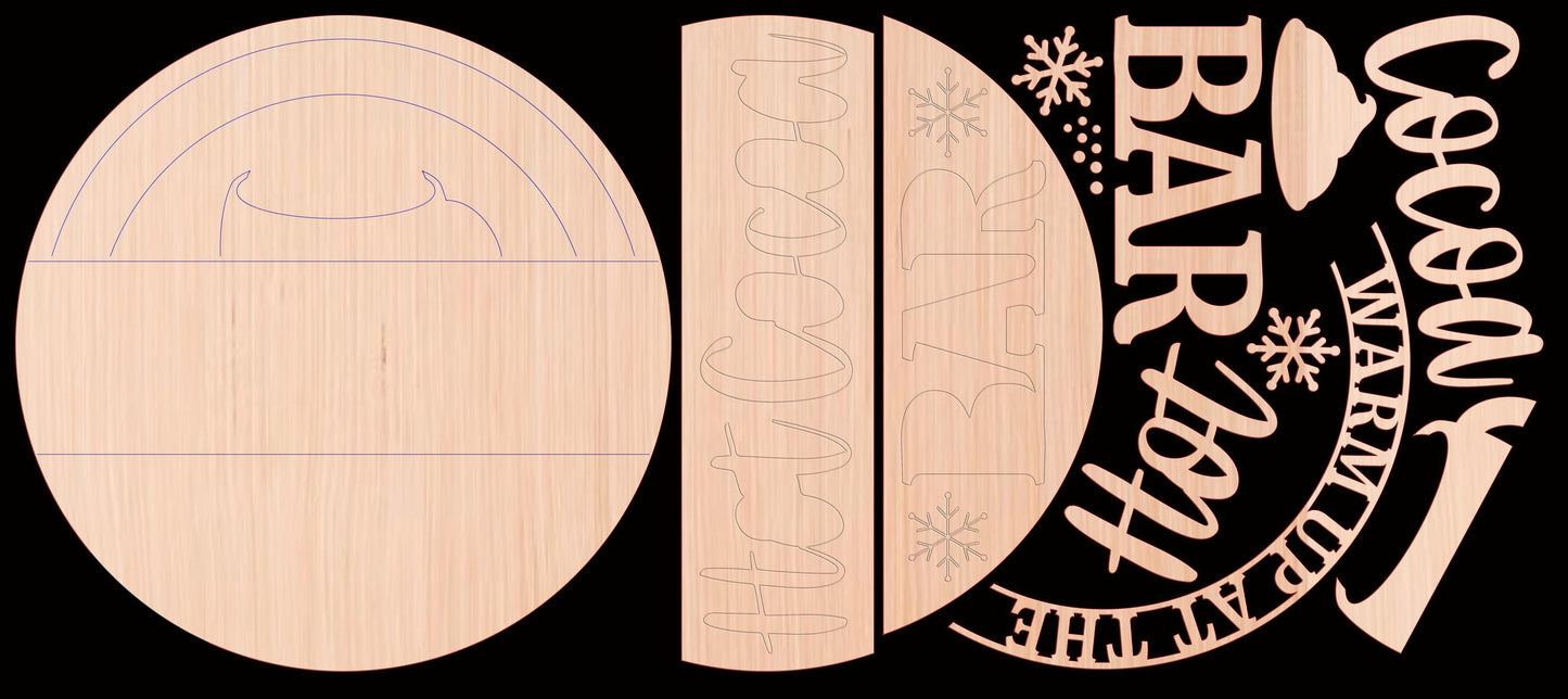 Hot Cocoa Bar Wood Sign