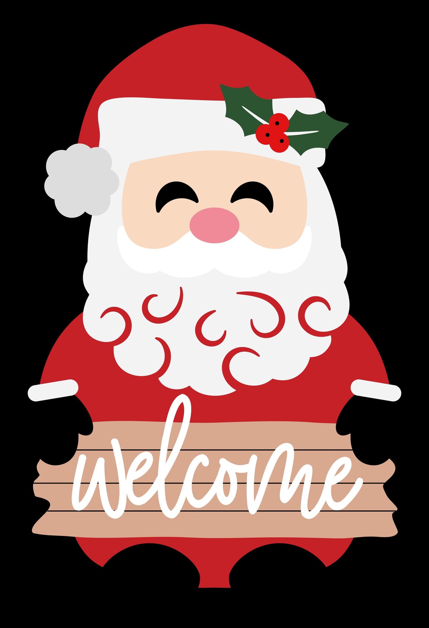 Santa Welcome Door Hanger DiY