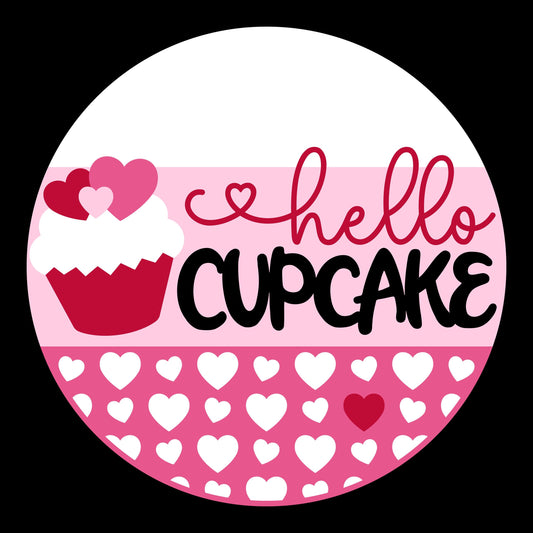 Hello Cupcake Hearts Door Hanger DiY
