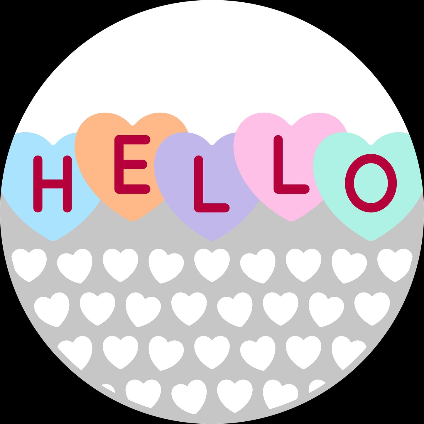 Hello Conversation Hearts Door Hanger DiY