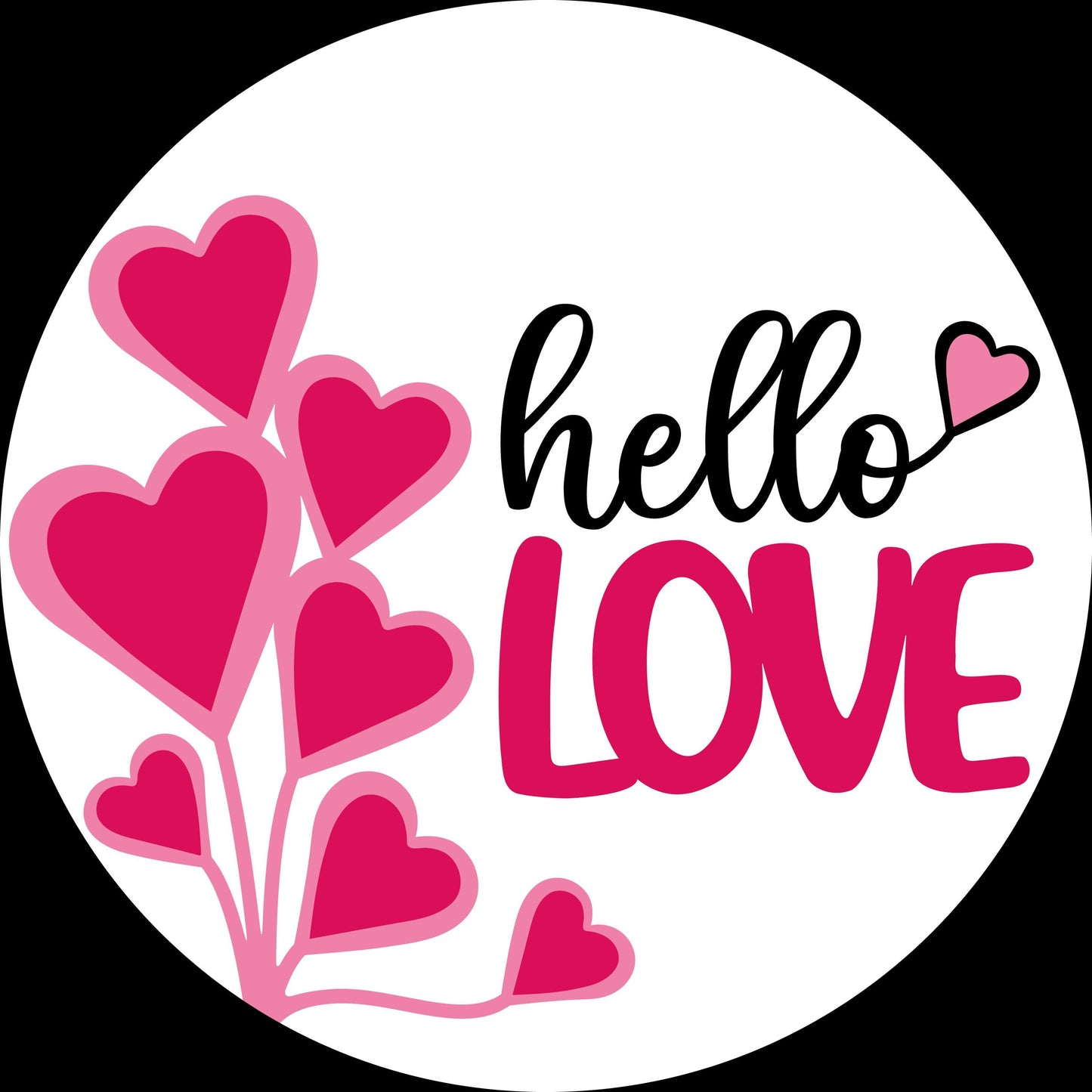 Hello Love Hearts Door Hanger DiY