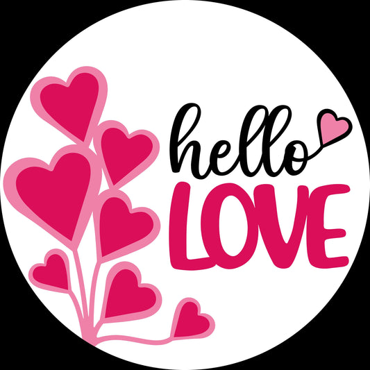 Hello Love Hearts Door Hanger DiY