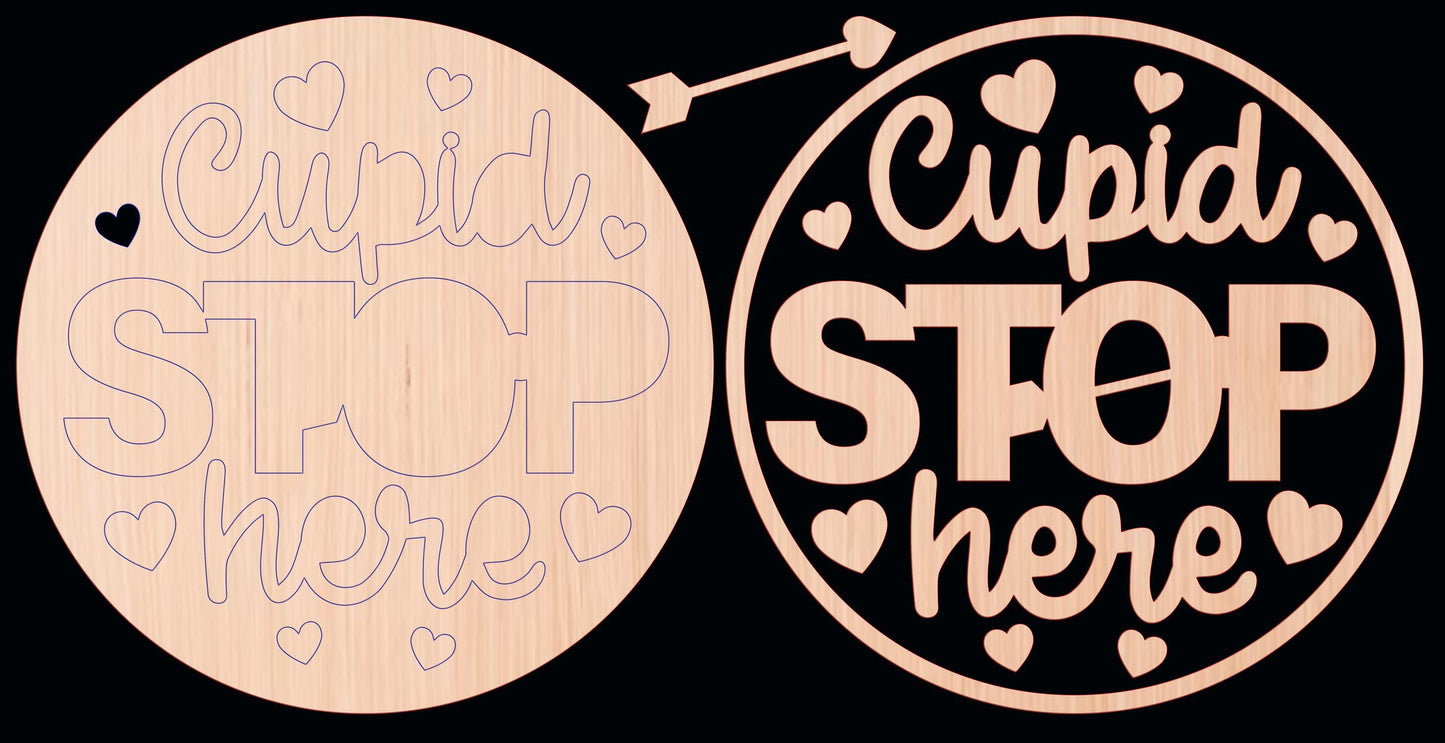 Cupid Stop Here Door Hanger DiY