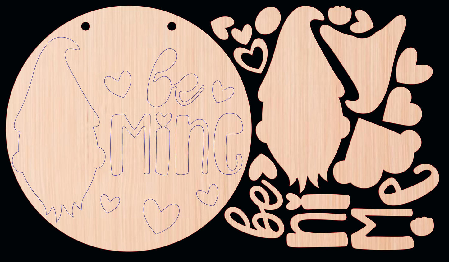 Be Mine Gnome Heart Door Hanger DiY