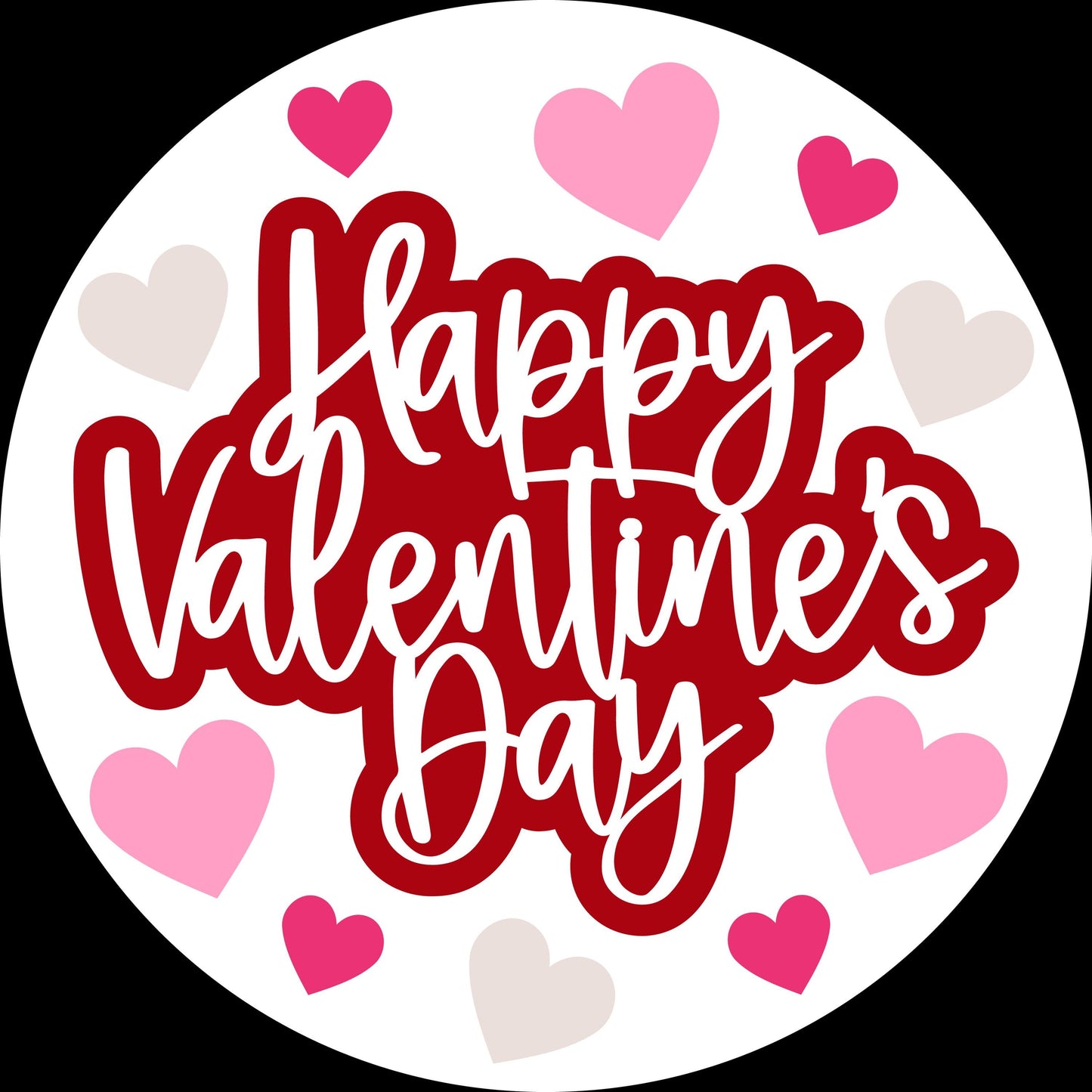 Happy Valentines Day Hearts Door Hanger DiY