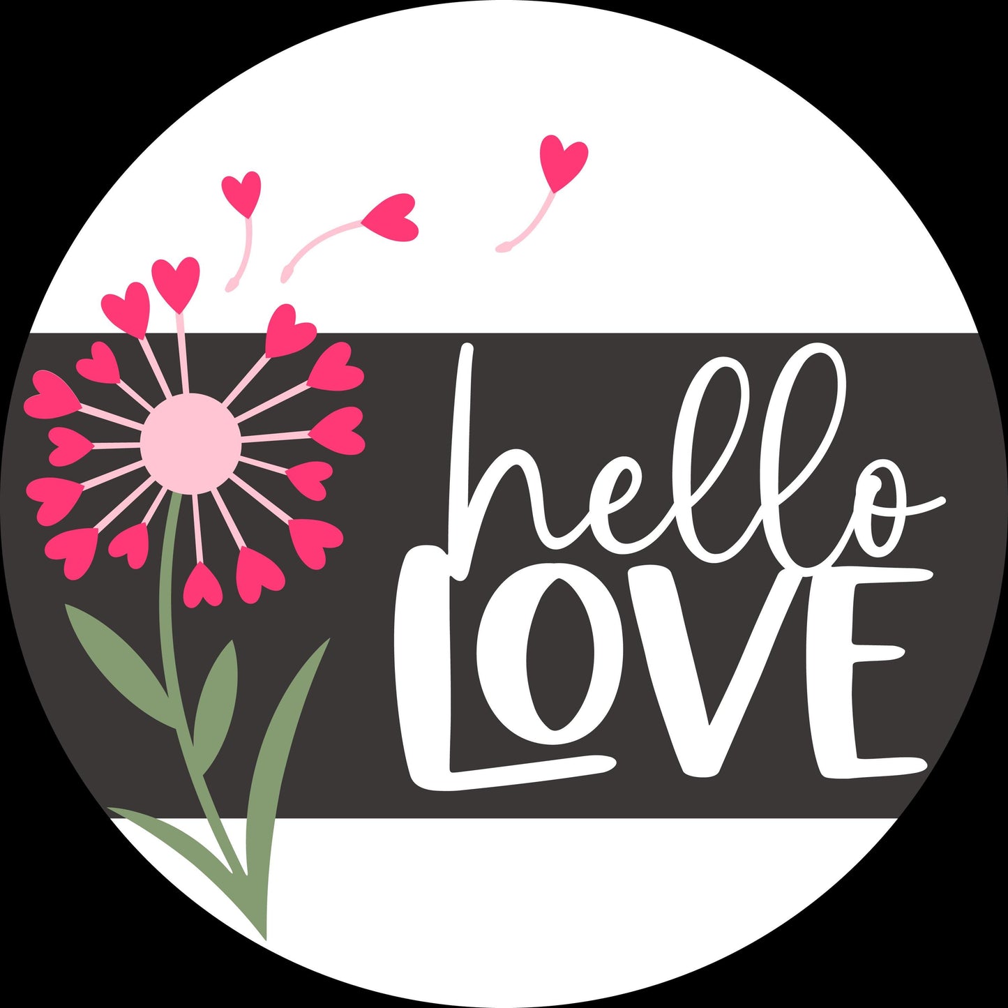Hello Love Dandelion Door Hanger DiY