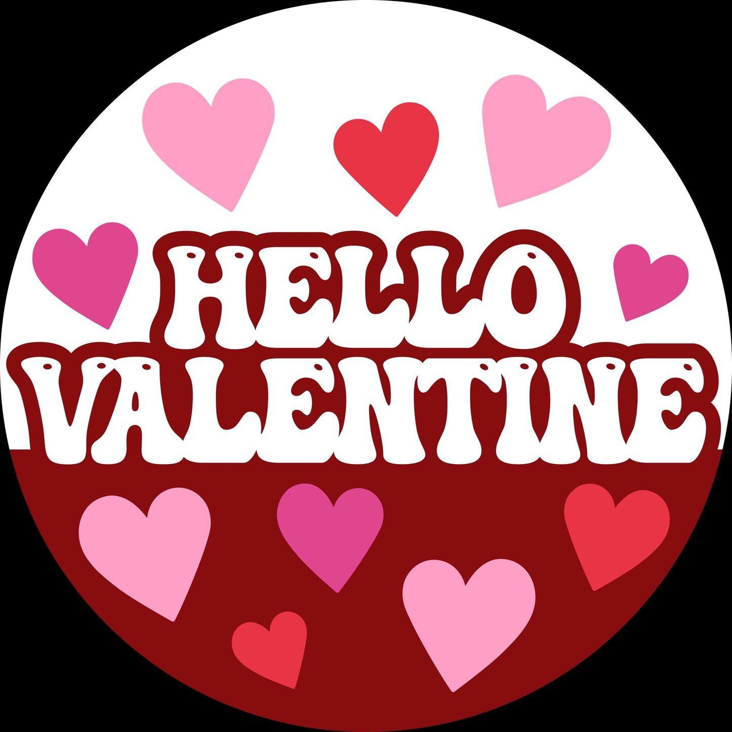Hello Valentine Retro Hearts Door Hanger DiY