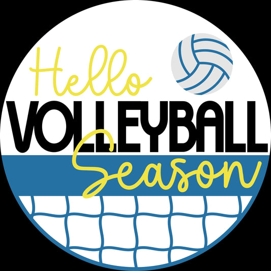 Sports Hello VolleyBall Season Wood Door Hanger DiY