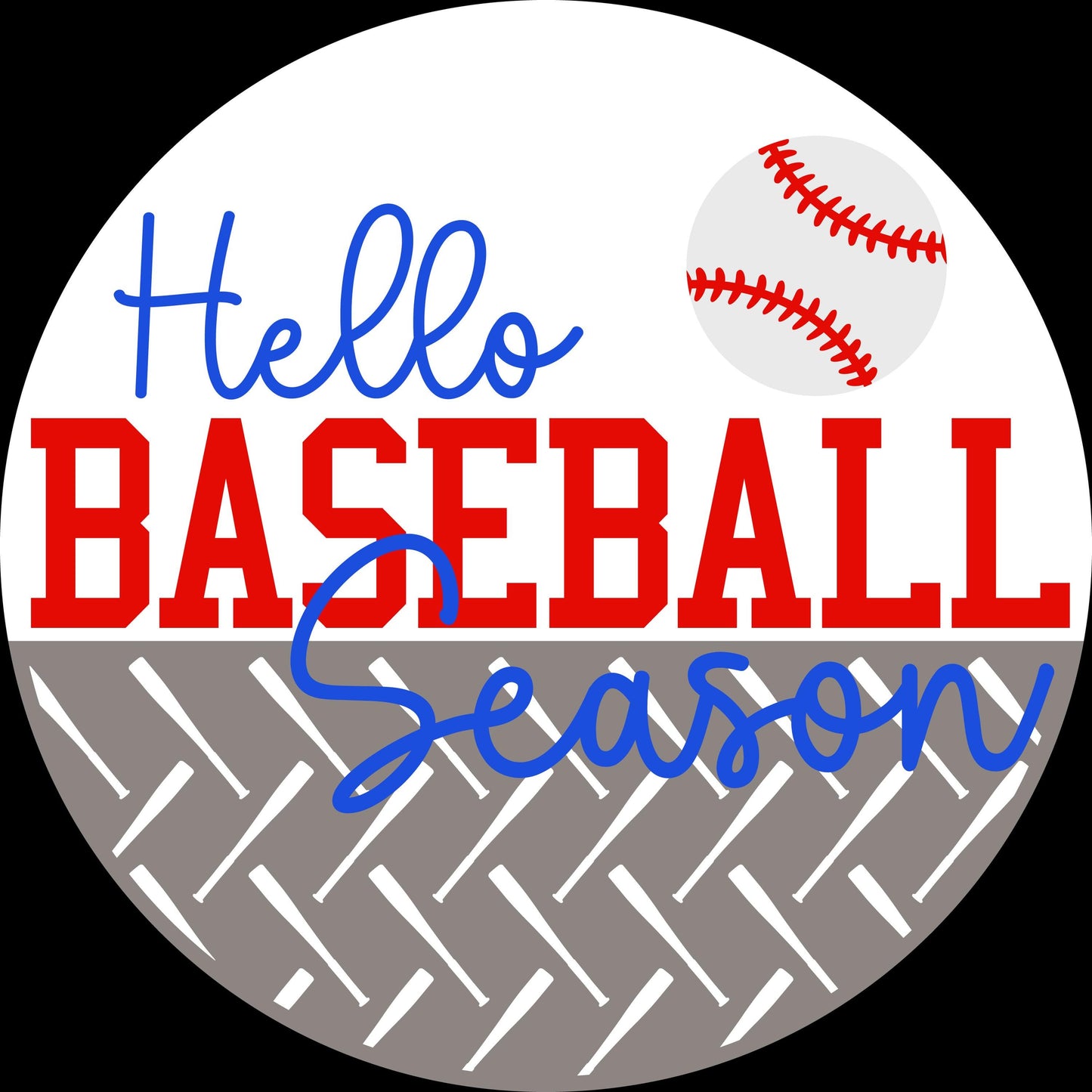 Sports Hello Baseball Season Wood Door Hanger DiY