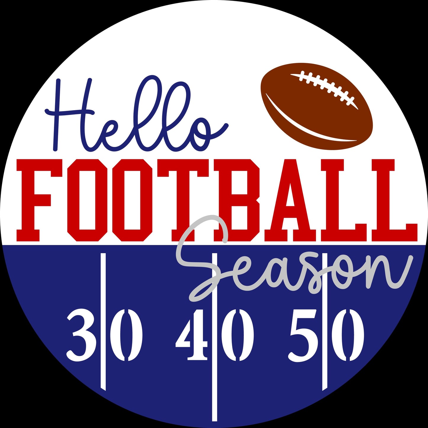 Sports  Hello Fotball Season Wood Door Hanger DiY